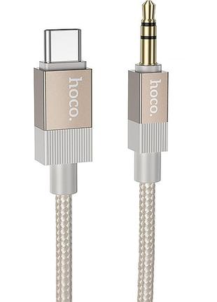 Аудио кабель aux hoco upa32b clever digital (type-c to aux 3.5mm) (1m) gold