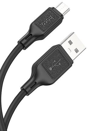 Дата кабель hoco x90 cool silicone usb to microusb (1m) black 2