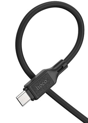 Дата кабель hoco x90 cool silicone usb to microusb (1m) black 3