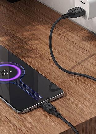 Дата кабель hoco x90 cool silicone usb to microusb (1m) black 4