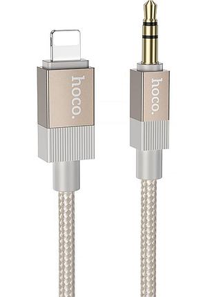 Аудио кабель aux hoco upa32a clever digital (lightning to aux 3.5mm) (1m) gold