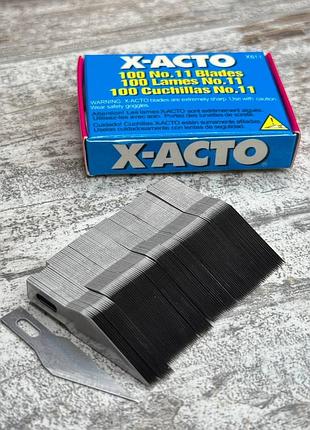 Лезвия для макетного ножа x-acto №11, 100 шт, сменные лезвия скальпеля для моделизма
