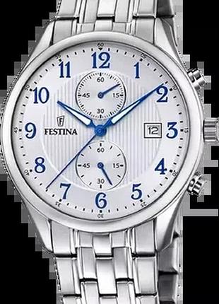 Годинник чоловічий festina f6854/a timeless chronograph