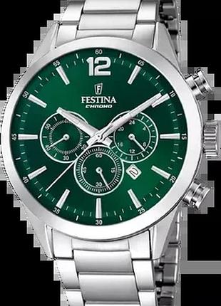Годинник чоловічий festina f20343/b timeless chronograph