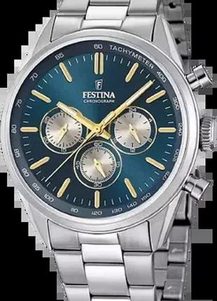 Годинник чоловічий festina f16820/c timeless chronograph