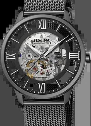 Годинник чоловічий festina f20535/1 automatic skeleton