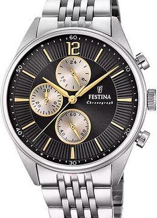Годинник чоловічий festina f20285/a timeless chronograph