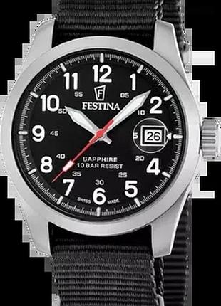 Годинник чоловічий festina f20082/3 field watches swiss made