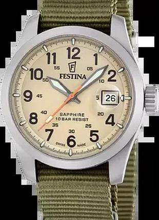Годинник чоловічий festina f20082/1 field watches swiss made