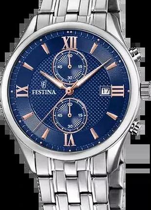 Годинник чоловічий festina f6854/6 timeless chronograph