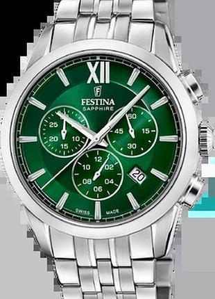 Годинник чоловічий festina f20040/3 chrono swiss made