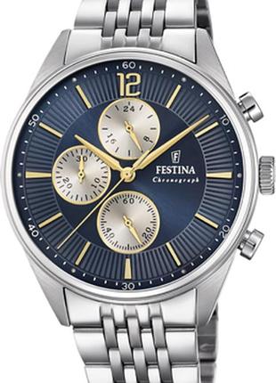 Годинник чоловічий festina f20285/7 timeless chronograph