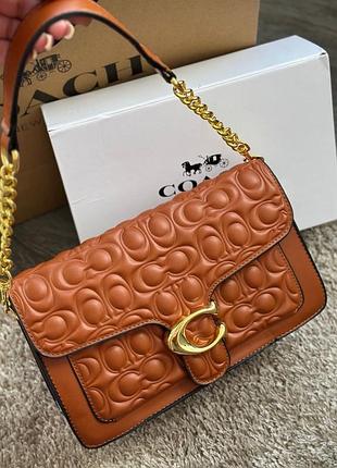 Жіноча сумка coach tabby, сумка коач у кольорах коричневий