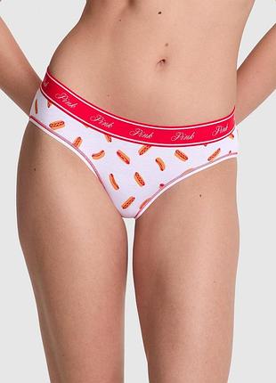 Жіночі трусики victoria's secret (42112955167009) logo cotton hiphugger xl білі
