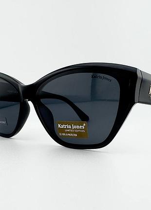 Жіночі сонцезахисні окуляри katrin jones kj0941 col.001-nl02 polarized з поляризацією, чорні «котяче око»