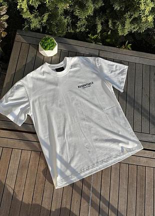 Футболка essentials мужская белая футболка fear of god essentials мужская летняя повседневная (s-xl)