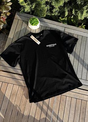 Футболка essentials мужская чёрная футболка fear of god essentials мужская летняя повседневная (s-xl)