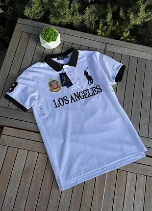 Футболка polo ralph lauren new york мужская белая футболка polo ralph lauren new york мужская летняя повседневная (s-xl)