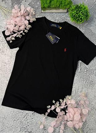Футболка polo ralph lauren мужская чёрная футболка polo ralph lauren с логотипом мужская летняя повседневная (s-xl)