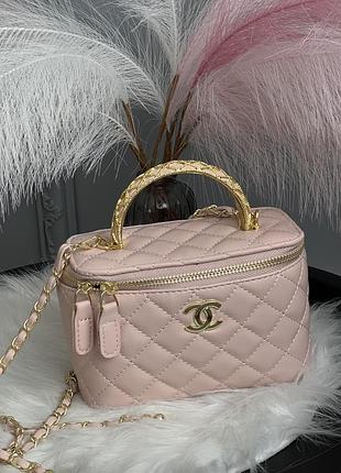 Сумка chanel classic lambskin рожевий