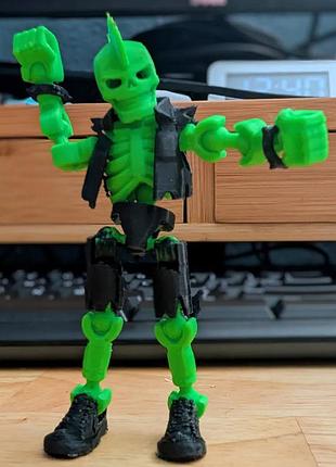 Подвижная фигурка робот трансформер dummy 13 mini скелет панк