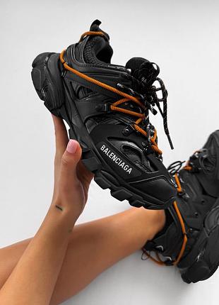 Track trail laces black/orange 2