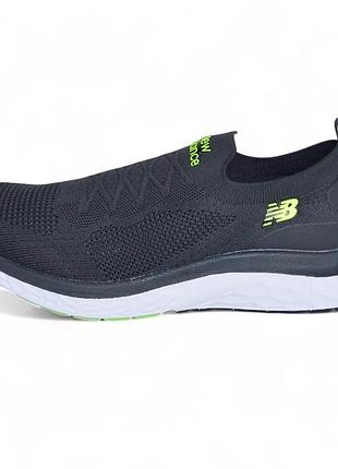 New balance gray green мокасини сірі з салатовим 45
