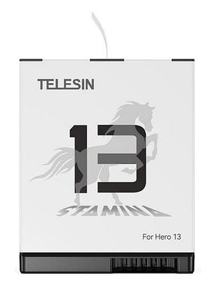 Акумулятор для gopro 13 telesin (s0-btr-04-tgp), посилений, морозостійкий
