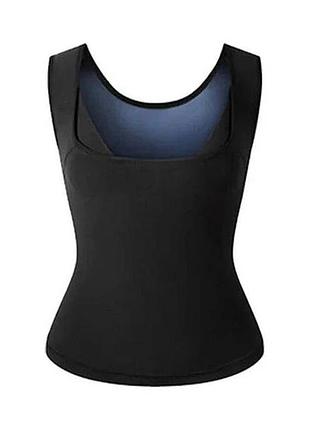 Майка жіноча топік для схуднення sweat shaper m/l чорний