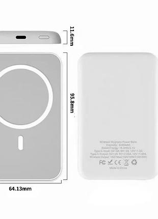 Power bank magsafe battery pack 10000 mah – магнитное беспроводное зарядное устройство 20 вт