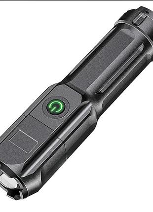 Перезаряжаемый фонарик, зарядка usb, 3 режима, регулируемый фокус луча