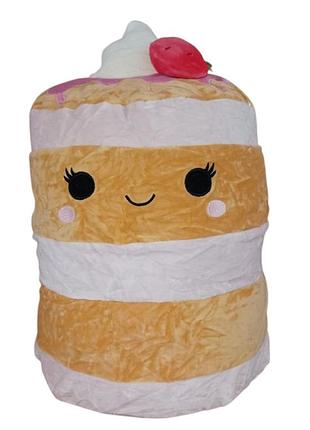 Мягкая игрушка squishmallows клубничные блины сотелл 40 см