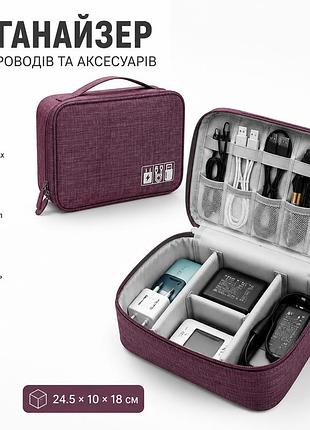 Органайзер універсальний loveyouhome для проводів, аксесуарів та дрібниць 24.5х10х18 см