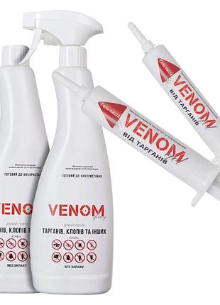 Venom – комплект від тарганів: spray (2х750 мл) + gel (2х25 мл)