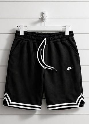 Шорты найк черные мужские, хлопковые шорты nike на лето, удобные бриджи nike для подростков s