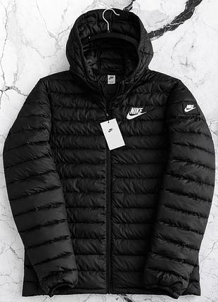 Ветровка nike черная, мужская куртка найк весенняя, черная курточка на весну s