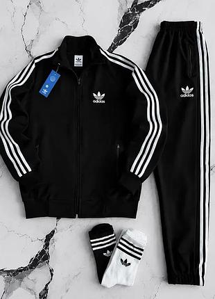 Спортивний унісекс костюм adidas з лампасами, костюм двонитка для тренувань, спорт костюм адідас стильний m