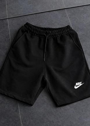 Шорти nike чорні для чоловіків, чорні спортивні шорти найк на літо, якісні шорти nike з карманами xl