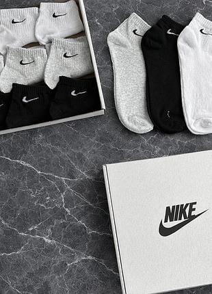 Носки nike качественные, носки найк из хлопка стильные, набор качественных носков