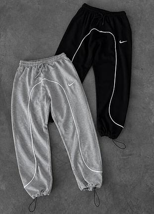 Однотонные спортивные штаны найк для мужчин, штаны найк oversize широкие на лето