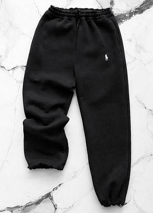 Спортивні штани polo ralph lauren сірі, широкі сірі штани поло на весну, стильні бавовняні штани поло ральф лорен