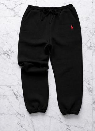 Спортивные штаны polo ralph lauren черные, качественные штаны поло на лето, стильные хлопковые штаны поло ральф лорен l