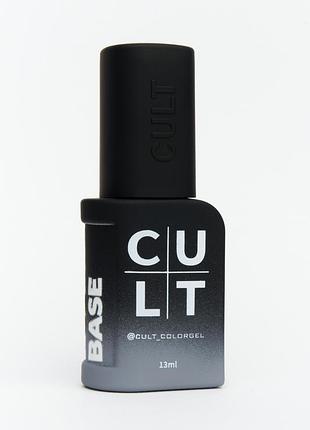 База для ногтей rubber base cult, 13 мл