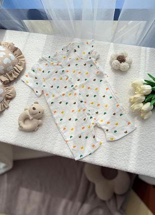 Дитячий мусліновий пісочник серця 🧡💛💚🤎 86