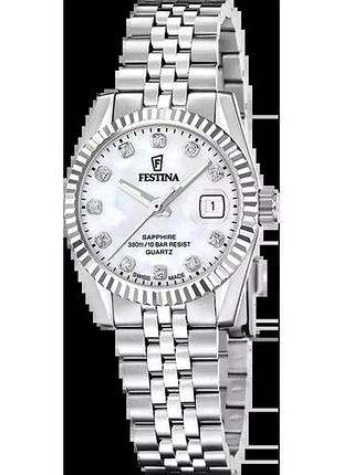 Годинник жіночий festina f20087/1 classic steel swiss made