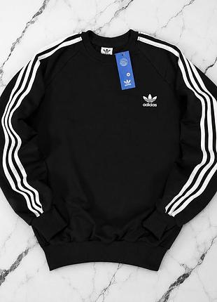 Світшот adidas чорний, якісна кофта адідас чоловіча xxl
