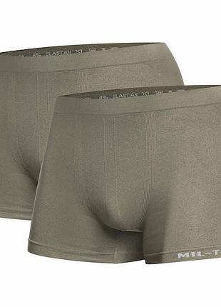 Трусы мужские mil-tec боксеры потоотводящие олива unterhose kurz sports oliv (11201201) 2xl
