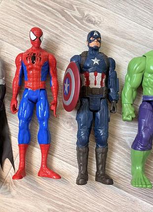 Фігурки marvel халк капитан америка бетмен человек паук