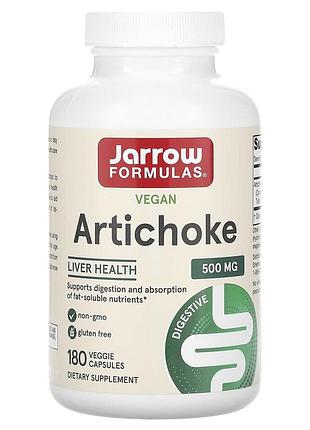 Артишок, artichoke, jarrow formulas, 500 мг, 180 капсул