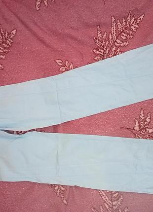 Женские голубые джинсы la&amp;b&amp;la collection, летние бирюзовые брюки скинни, зауженные хлопковые джинсы размер 36 s (ua 44) с низкой посадкой